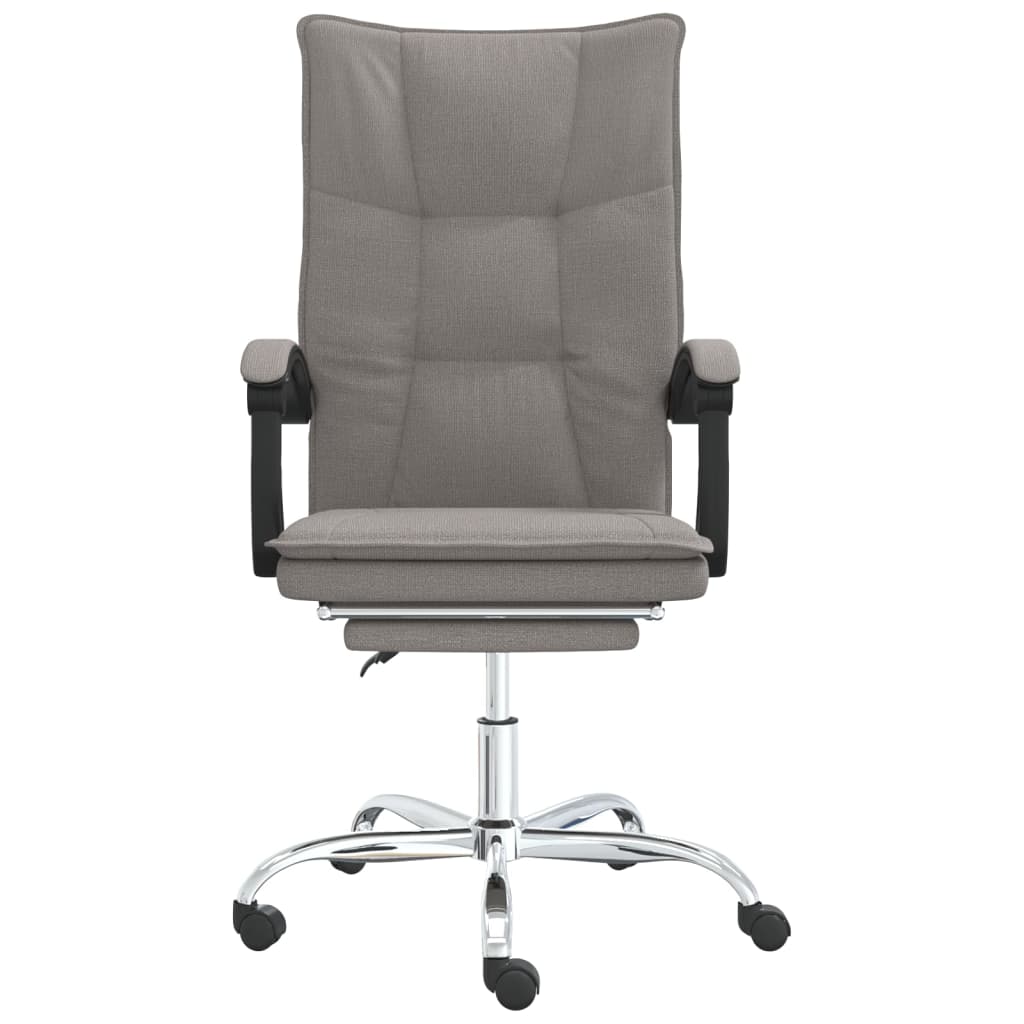 Reclining Office Chair Taupe Fabric