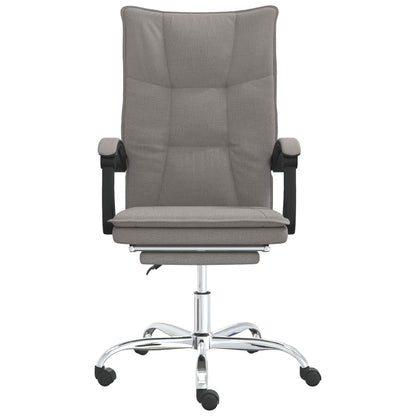 Reclining Office Chair Taupe Fabric