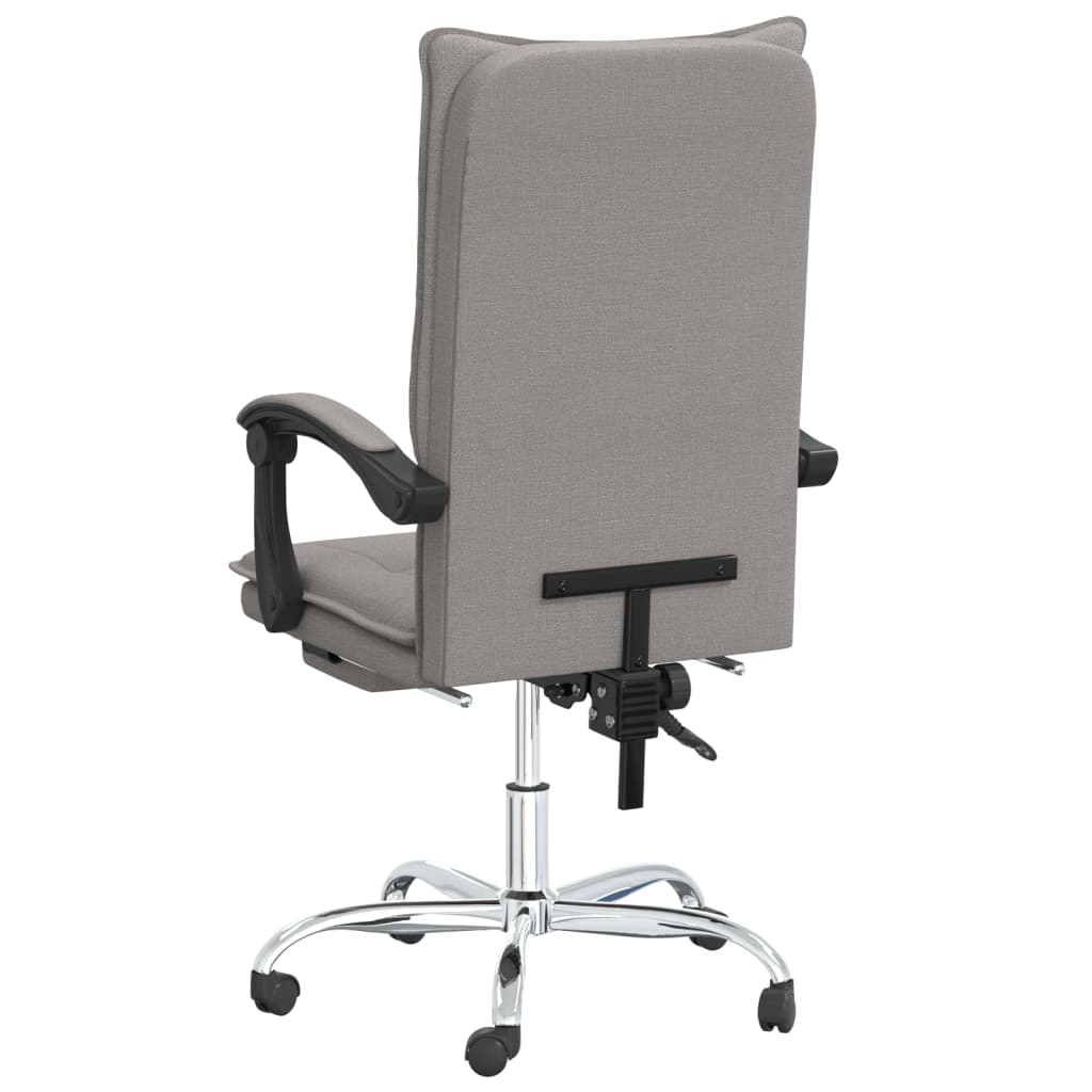 Reclining Office Chair Taupe Fabric