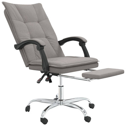 Reclining Office Chair Taupe Fabric