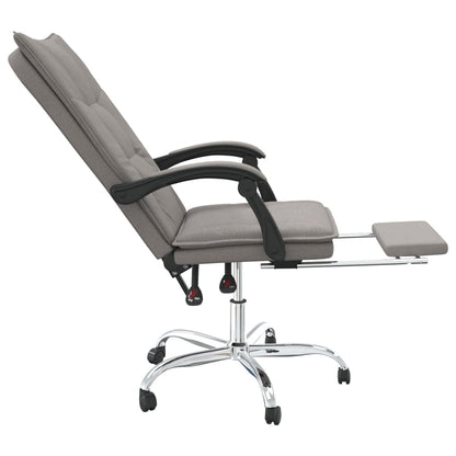 Reclining Office Chair Taupe Fabric