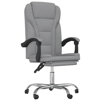 Reclining Office Chair Light Grey Fabric