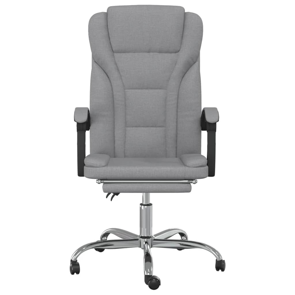 Reclining Office Chair Light Grey Fabric