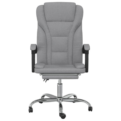 Reclining Office Chair Light Grey Fabric