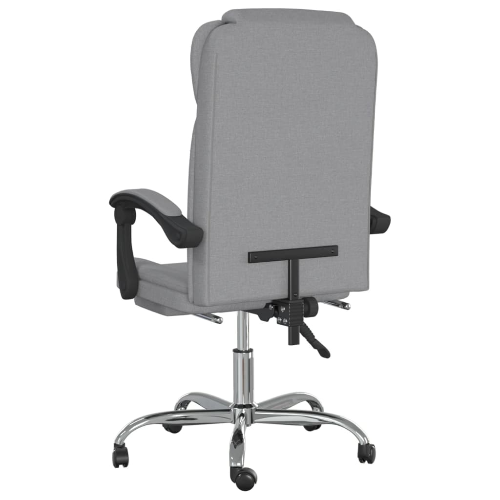 Reclining Office Chair Light Grey Fabric
