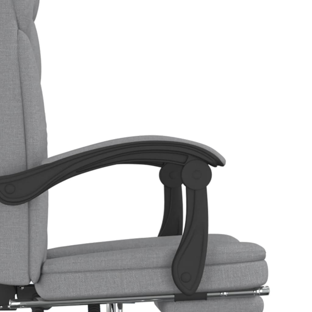 Reclining Office Chair Light Grey Fabric