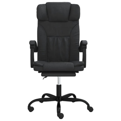 Reclining Office Chair Black Faux Leather