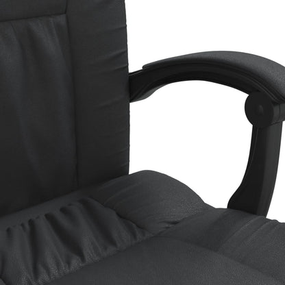 Reclining Office Chair Black Faux Leather