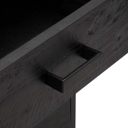 Bedside Cabinet Black 36x30x45 cm Solid Pinewood