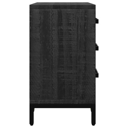 Bedside Cabinet Black 36x30x54 cm Solid Pinewood