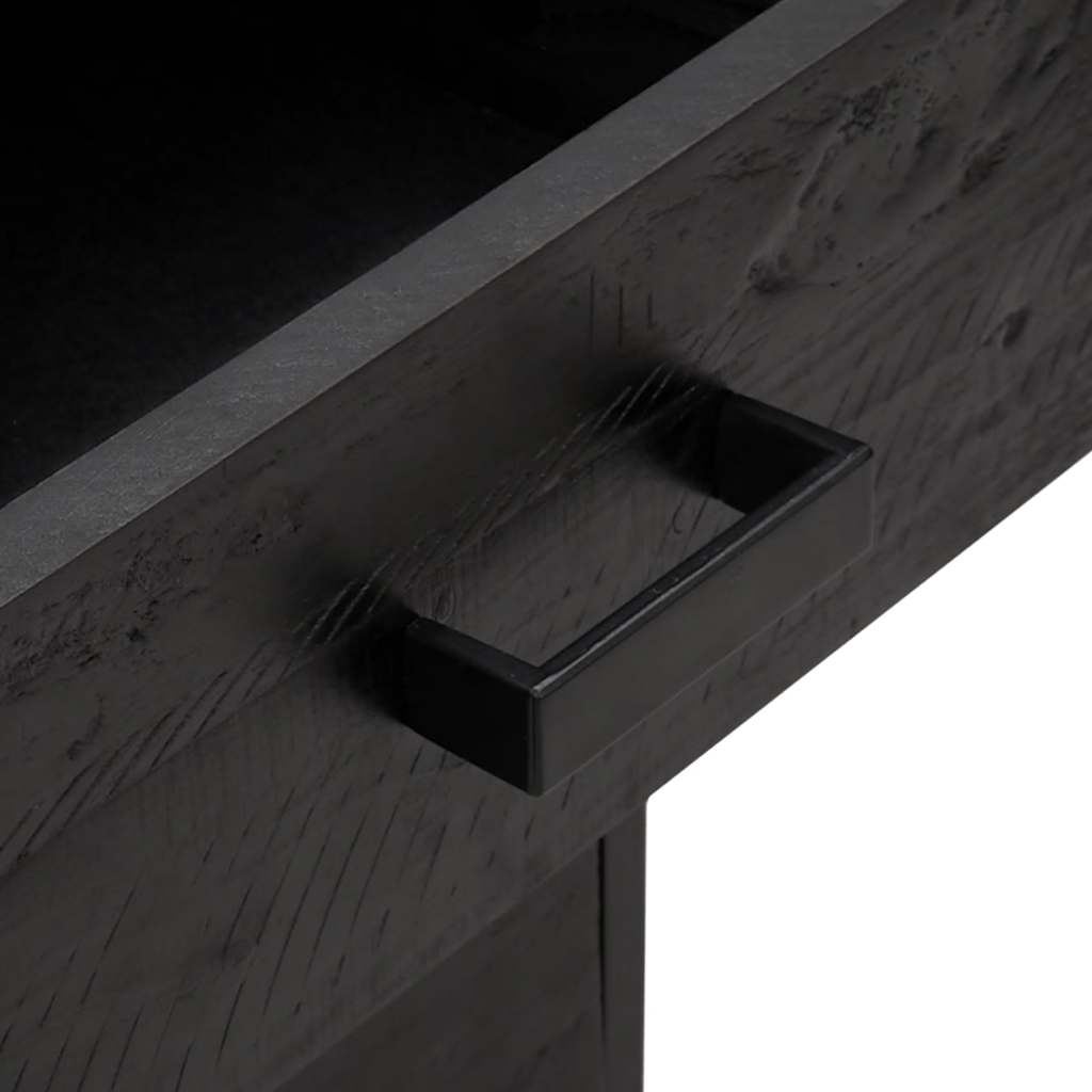 Bedside Cabinet Black 36x30x54 cm Solid Pinewood