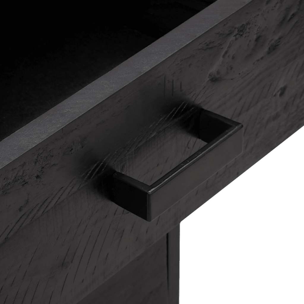Bedside Cabinet Black 36x30x54 cm Solid Pinewood