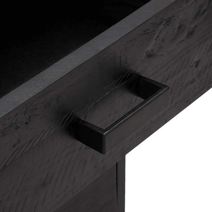 Bedside Cabinet Black 36x30x54 cm Solid Pinewood
