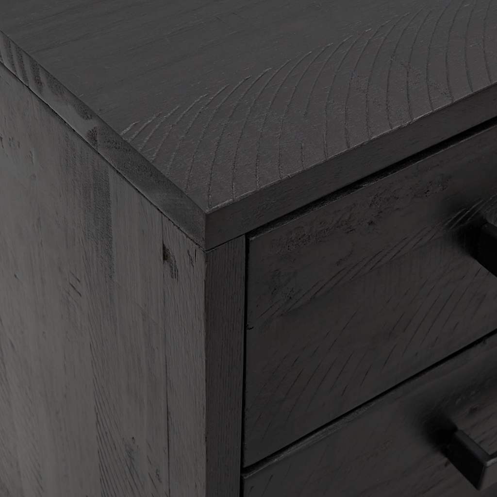 Bedside Cabinet Black 36x30x54 cm Solid Pinewood