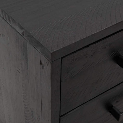 Bedside Cabinet Black 36x30x54 cm Solid Pinewood