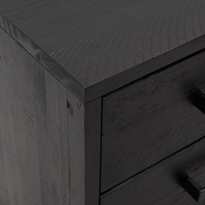 Bedside Cabinet Black 36x30x54 cm Solid Pinewood