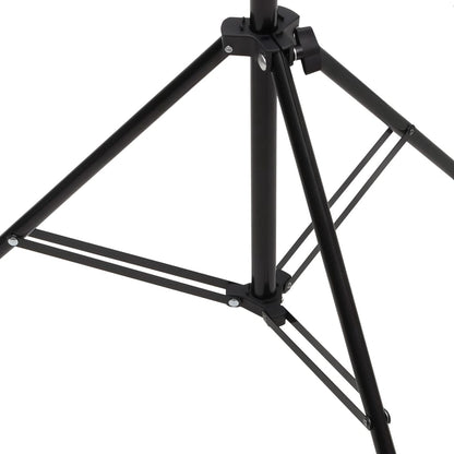 T-Shape Background Stand Black 201x60x(70-200) cm