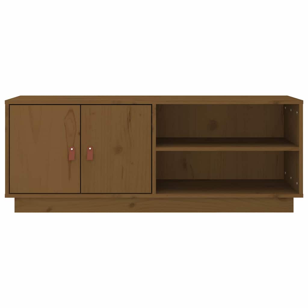 818223 vidaXL TV Cabinet Honey Brown 105x34x40 cm Solid Wood Pine