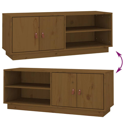 818223 vidaXL TV Cabinet Honey Brown 105x34x40 cm Solid Wood Pine