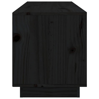 818224 vidaXL TV Cabinet Black 105x34x40 cm Solid Wood Pine