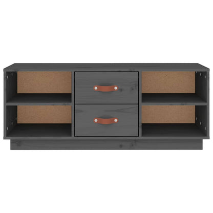 TV Cabinet Grey 100x34x40 cm Solid Wood Pine
