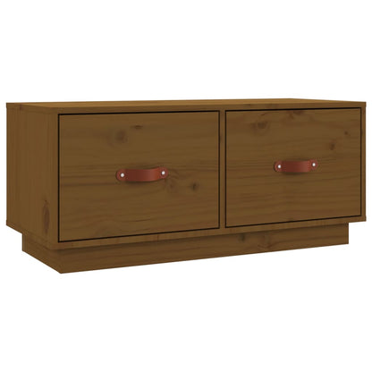 TV Cabinet Honey Brown 80x34x35 cm Solid Wood Pine