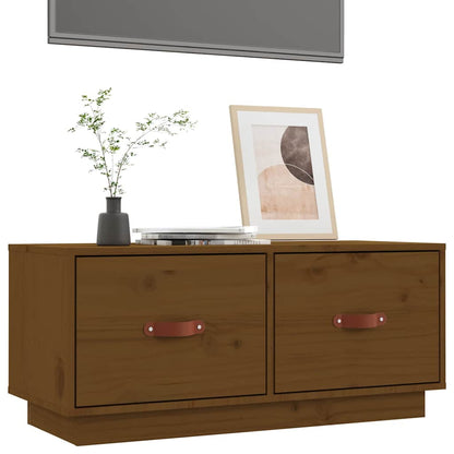818243 vidaXL TV Cabinet Honey Brown 80x34x35 cm Solid Wood Pine