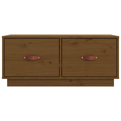 818243 vidaXL TV Cabinet Honey Brown 80x34x35 cm Solid Wood Pine