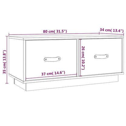 818243 vidaXL TV Cabinet Honey Brown 80x34x35 cm Solid Wood Pine