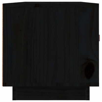 818244 vidaXL TV Cabinet Black 80x34x35 cm Solid Wood Pine