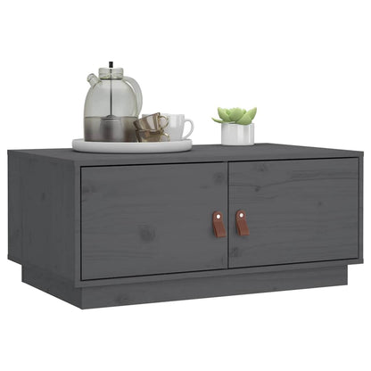 Coffee Table Grey 80x50x35 cm Solid Wood Pine