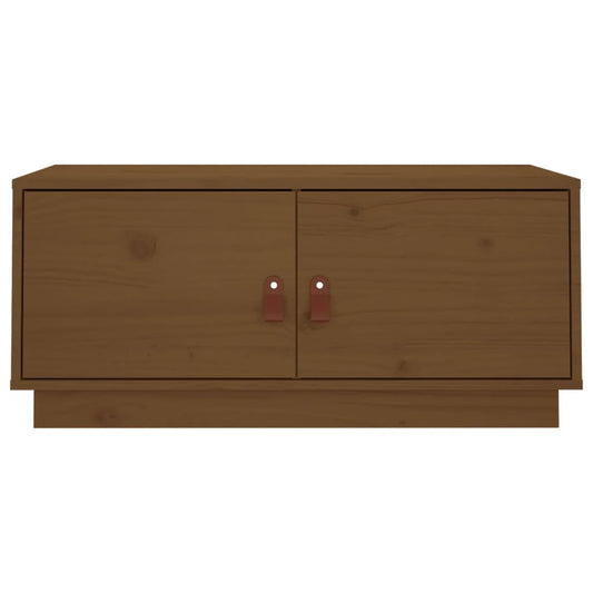 Coffee Table Honey Brown 80x50x35 cm Solid Wood Pine