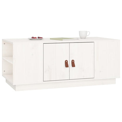 818256 vidaXL Coffee Table White 100x50x41 cm Solid Wood Pine