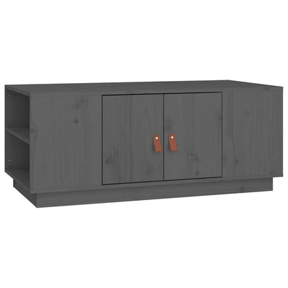 818257 vidaXL Coffee Table Grey 100x50x41 cm Solid Wood Pine