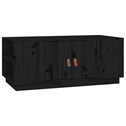 818259 vidaXL Coffee Table Black 100x50x41 cm Solid Wood Pine