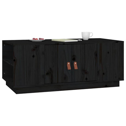 818259 vidaXL Coffee Table Black 100x50x41 cm Solid Wood Pine