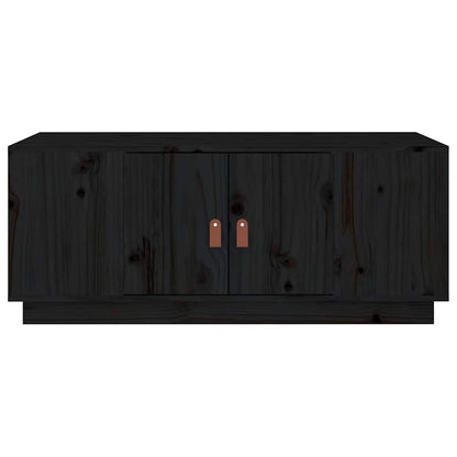 818259 vidaXL Coffee Table Black 100x50x41 cm Solid Wood Pine