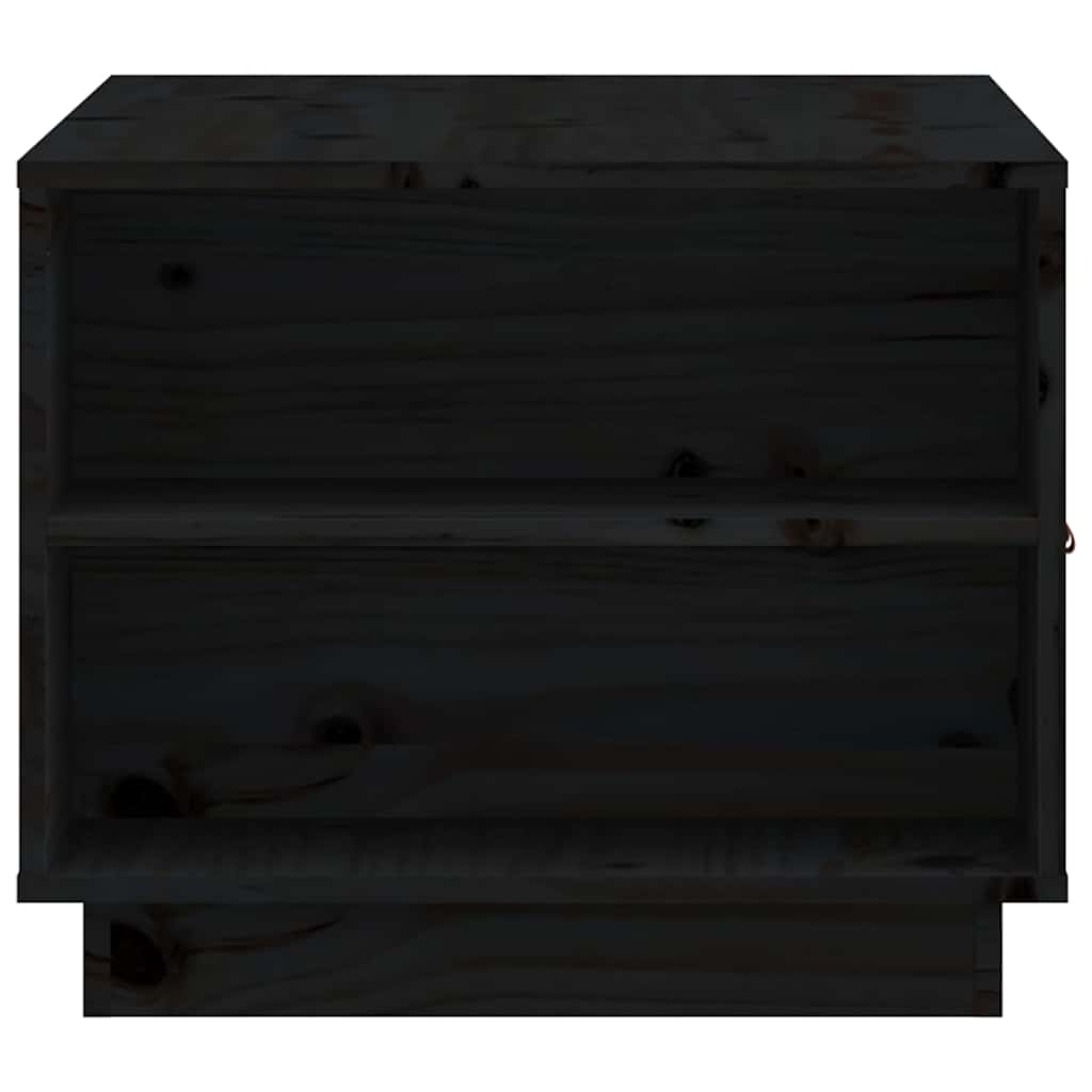 818259 vidaXL Coffee Table Black 100x50x41 cm Solid Wood Pine