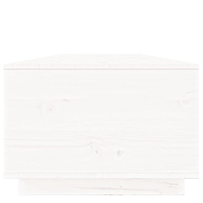 Coffee Table White 100x50x35 cm Solid Wood Pine