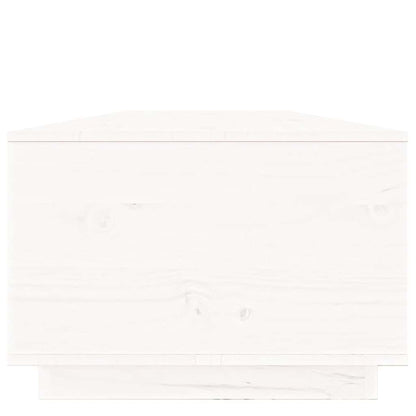 Coffee Table White 100x50x35 cm Solid Wood Pine