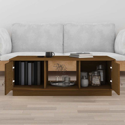 Coffee Table Honey Brown 100x50x35 cm Solid Wood Pine