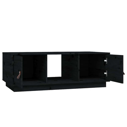 Coffee Table Black 100x50x35 cm Solid Wood Pine