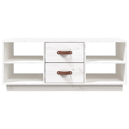 818271 vidaXL Coffee Table White 100x50x41 cm Solid Wood Pine