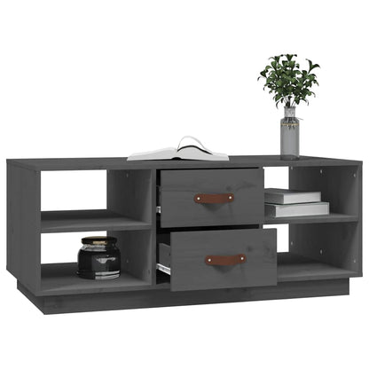 818272 vidaXL Coffee Table Grey 100x50x41 cm Solid Wood Pine