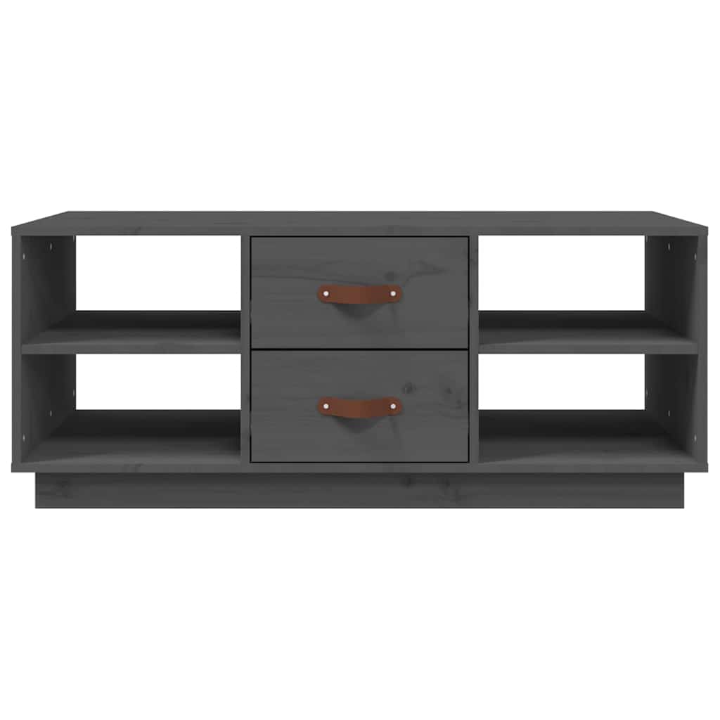 818272 vidaXL Coffee Table Grey 100x50x41 cm Solid Wood Pine