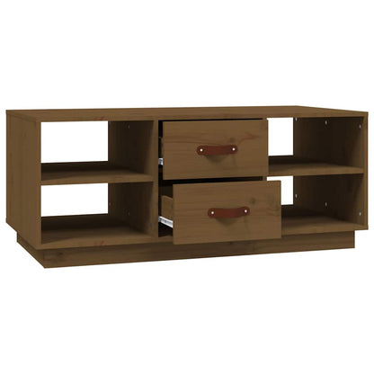 818273 vidaXL Coffee Table Honey Brown 100x50x41 cm Solid Wood Pine