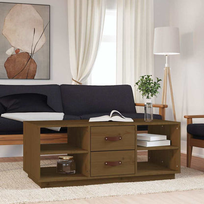 818273 vidaXL Coffee Table Honey Brown 100x50x41 cm Solid Wood Pine