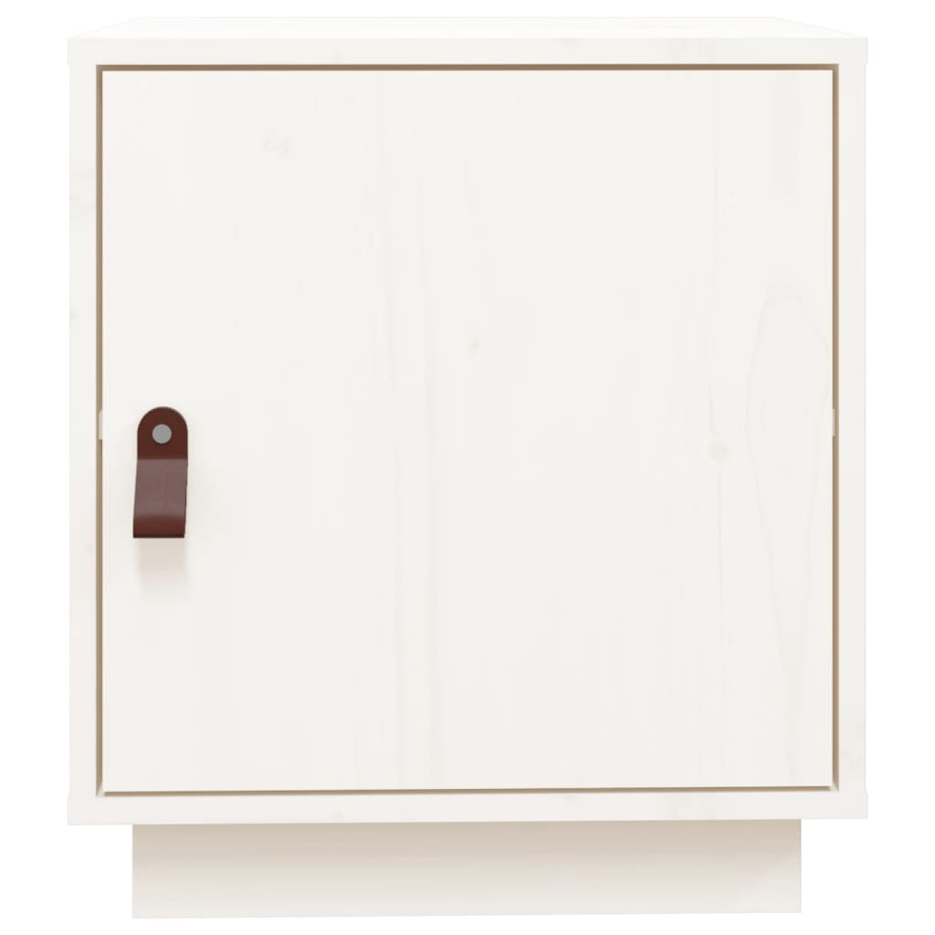 Bedside Cabinets 2 pcs White 40x34x45 cm Solid Wood Pine