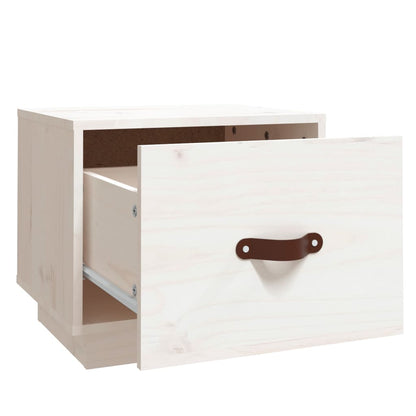 Bedside Cabinets 2 pcs White 40x34x35 cm Solid Wood Pine