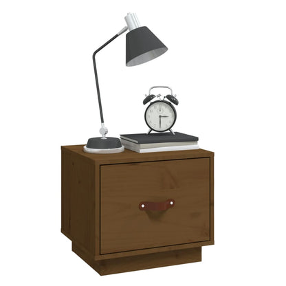 Bedside Cabinet Honey Brown 40x34x35 cm Solid Wood Pine